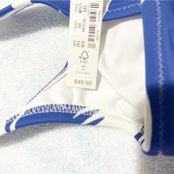 NEW Madewell Second Wave Blue Tropicale Floral Balconette Bikini Top Medium (M) - Picture 6 of 7